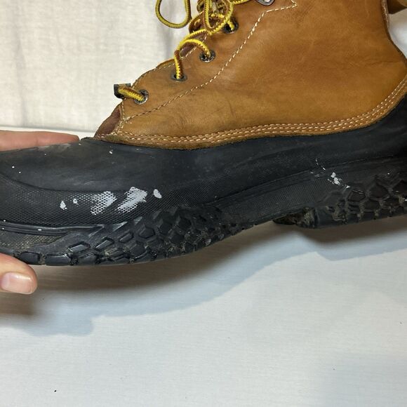 Wolverine W05698 Swampmonster Mens 13EW Boots Steel Toe Lace Up Leather Brown